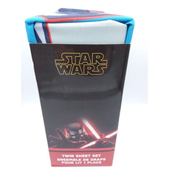 Star Wars Twin Sheet Set Microfiber Disney Kids Teens Bedding Space - Picture 2 of 8
